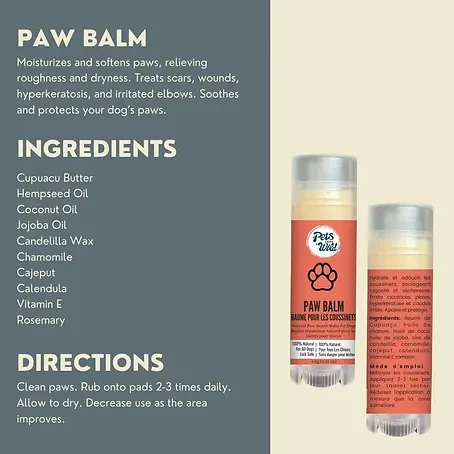 Dog Care Balm Bundle, 5 Natural Healing Sticks for Paws, Nose & Skin