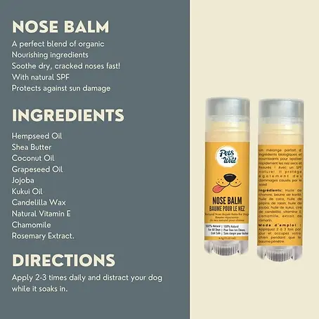 Dog Care Balm Bundle, 5 Natural Healing Sticks for Paws, Nose & Skin