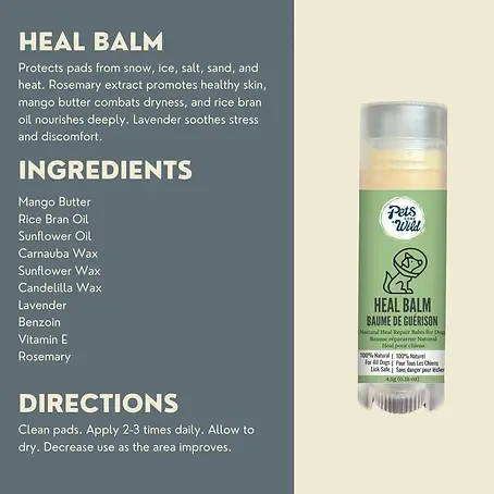Dog Care Balm Bundle, 5 Natural Healing Sticks for Paws, Nose & Skin